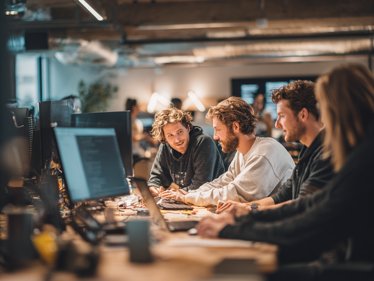 UX designers presenting prototypes